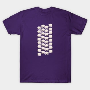 Adorable Polar Bear Pattern (on purple) T-Shirt